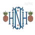 Pineapple Machine Embroidery Design by Apex
