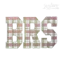 Gingham Plaid Block Machine Embroidery Font by Apex Designs