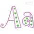 Polka Dot Curlz Embroidery Font