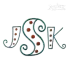Polka Dot Curlz Machine Embroidery Font by Apex Designs
