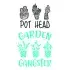 Succulent Plant Pot Head Garden Ganster SVG Cuttable Design