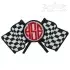 Racing Flags Frame Embroidery Design