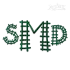 Train Railway Tracks Doodle Embroidery Fonts Monogram