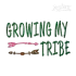 Raising Growing Little People Machine Embroidery Design Arrow