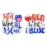 Red Wine and Blue SVG Cuttable Design