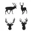 Reindeer Deer Silhouette SVG Cuttable Designs
