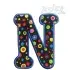 Retro Large Satin and Distress Applique Font Set