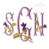 Rose Fishtail Machine Embroidery Font by Apex