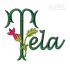 Rose Fishtail Machine Embroidery Font