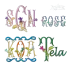 Rose Fishtail Rosebud Machine Embroidery Font by Apex Digitized