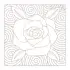 Rose Flower Quilt Block Embroidery Design