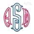 Round Circle Fishtail Sketch Embroidery Font