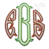 Round Circle Fishtail Sketch Embroidery Font
