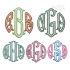 Round Circle Fishtail Sketch Embroidery Font by Apex All