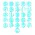 Scalloped Stacked Circle Round Cuttable Font