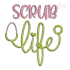 Scrub Doctor Life Stethoscope Machine Embroidery Design Digitized