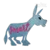 Smart Ass Donkey Silhouette Machine Embroidery Designs.