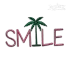 Smile Coconut Palm Tree Machine Embroidery Design