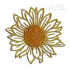 Sunflower Outline Machine Embroidery Design - clean outline sunflower, two sizes