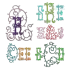 Manoir Machine Monogram Embroidery Font Bundles by Apex All