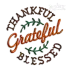 Thankful Grateful Blessed Machine Embroidery Design by Apex