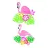 Tropical Flamingo with Hibiscus Flowers and Monstera Leaves SVG Cuttable Design
