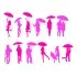Umbrella Girl Silhouette Pack SVG Cuttable Design