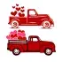 Valentine Vintage Pickup Truck Cuttable Design