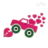 Valentine Day Monster Truck Machine Embroidery Design - Apex