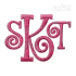 Vida Curlz Machine Embroidery Font by Apex
