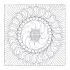 Wavy Floral Wreath Quilt Block Embroidery Design