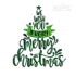 We Wish You a Very Merry Christmas Embroidery Design