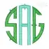 Western Circle Monogram Embroidery Font