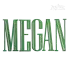 Whitney Embroidery Font Monogram 2-color Megan