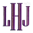 Whitney Embroidery Font Monogram 2-color LHJ