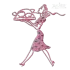 Thanksgiving Woman Holding Turkey Machine Embroidery Design Digitizing