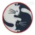 Yin Yang Cat Embroidery Design
