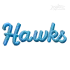 Script 2-Color Shadow Stacked Machine Embroidery Font Hawks