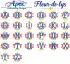 Fleur-de-lys 3-letter Monogram Machine Embroidery All