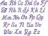 Script 2-Color GA Shadow Machine Embroidery Font All