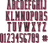 Tall Athletic Block 2-Color Shadow Machine Embroidery Font All