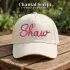 Chantal Script Regular 3D Puff Bean Chain Stitch Embroidery Font Bundle Hat